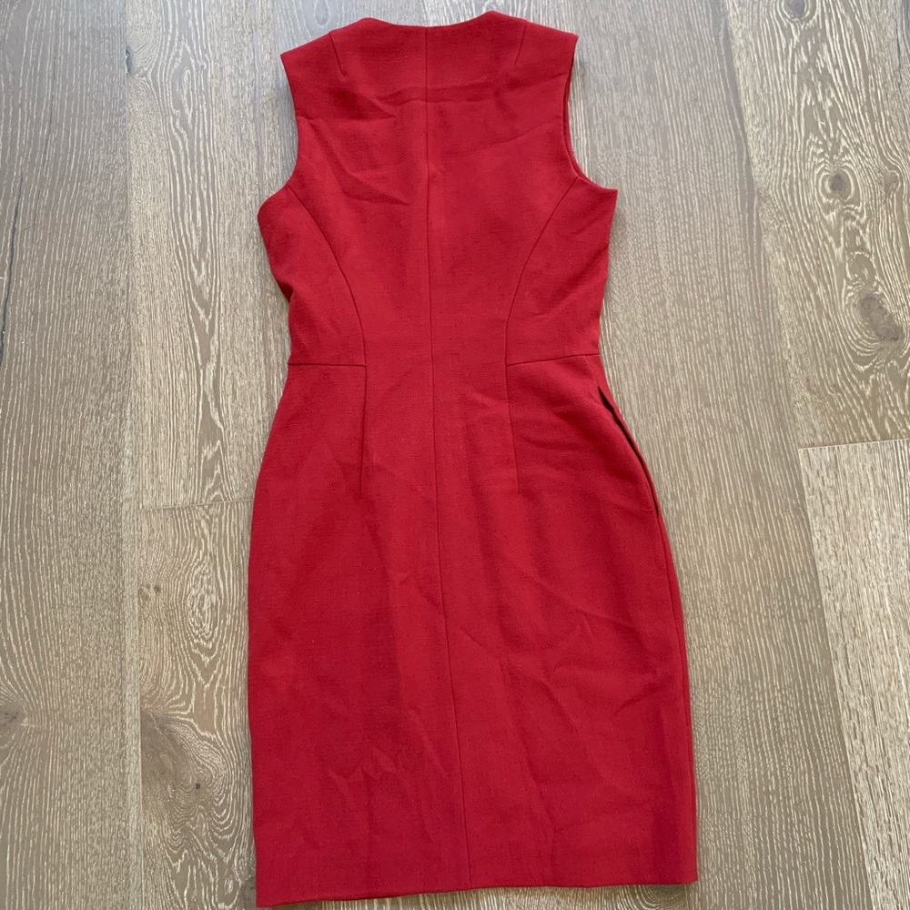 NWOT L’Agence Eva zip front mini dress in red - Picture 9 of 9